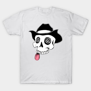 Cowboy Skull Runnin' Dry - Lined T-Shirt